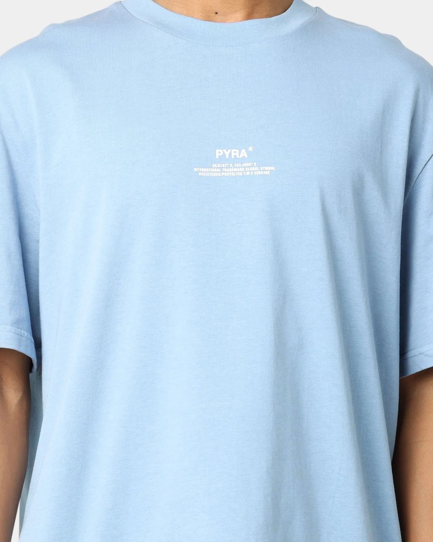 Pyra Stacked Logo T-Shirt Blue Fog