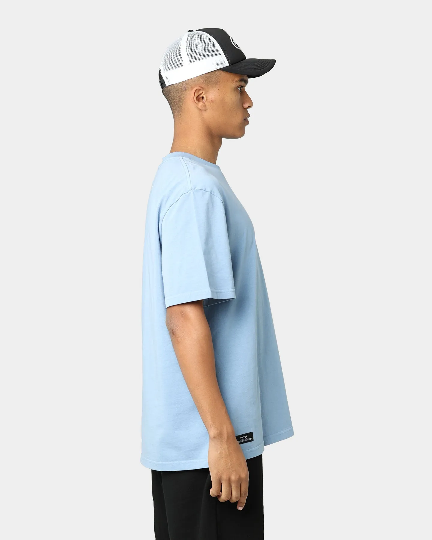 Pyra Stacked Logo T-Shirt Blue Fog