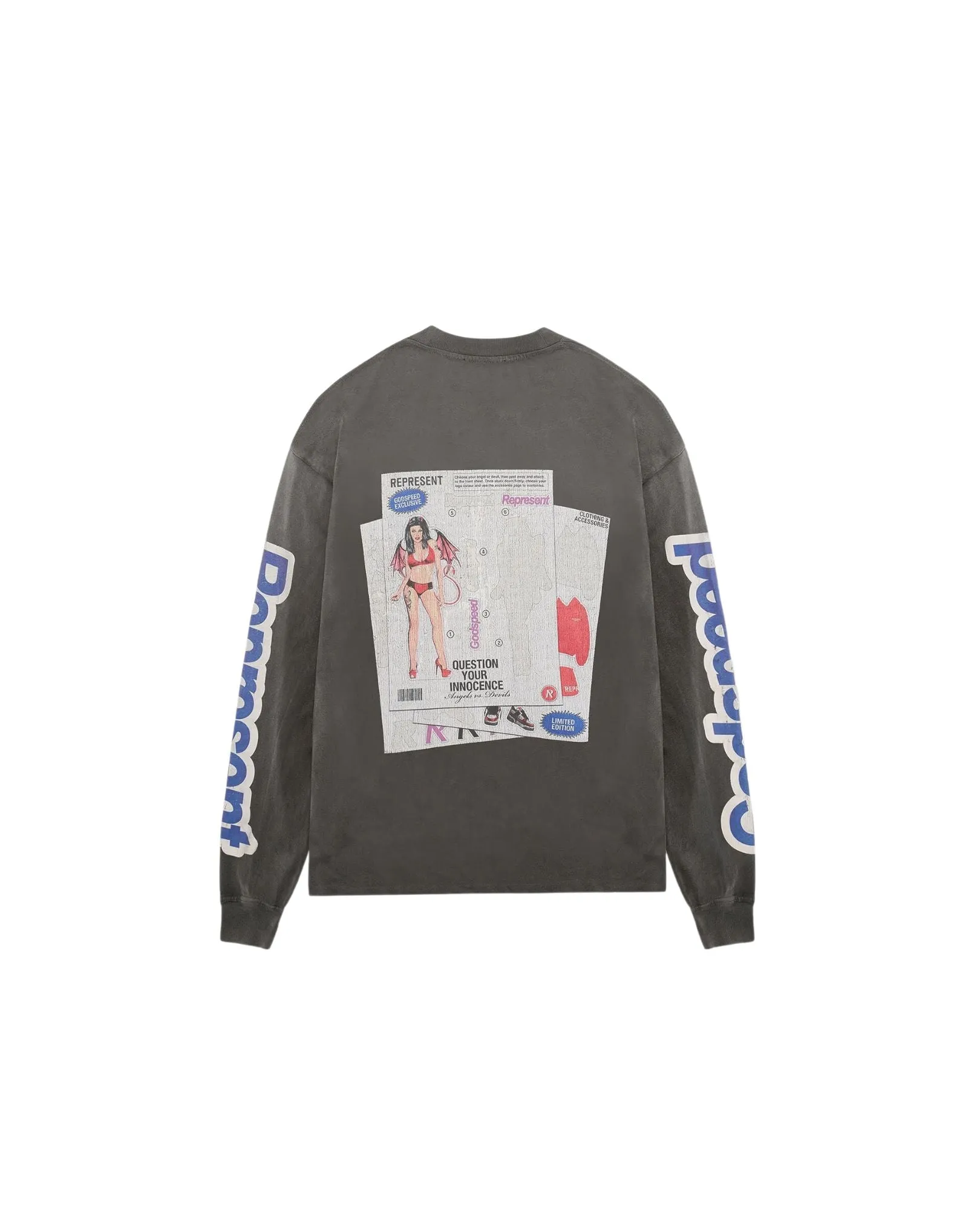 Question Your Innocence Long Sleeve T-Shirt - Vintage Grey