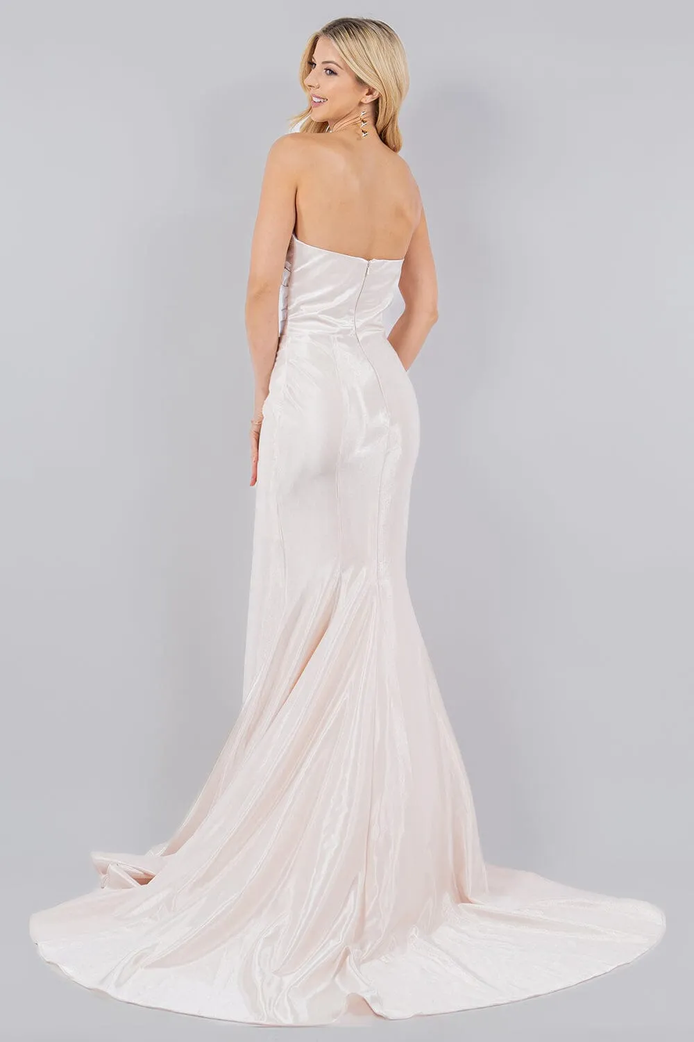 Satin Strapless Mermaid Dress by Cinderella Couture 8083J