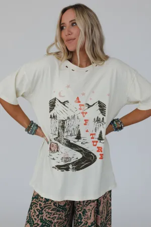 Scenic Route Graphic Tee - Cream