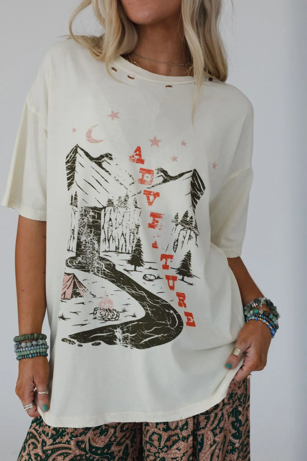 Scenic Route Graphic Tee - Cream