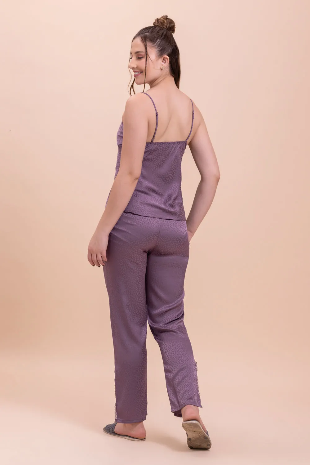 Silk Satin 5 piece set (Strap top, shorts, Pj, Nighty & Robe)