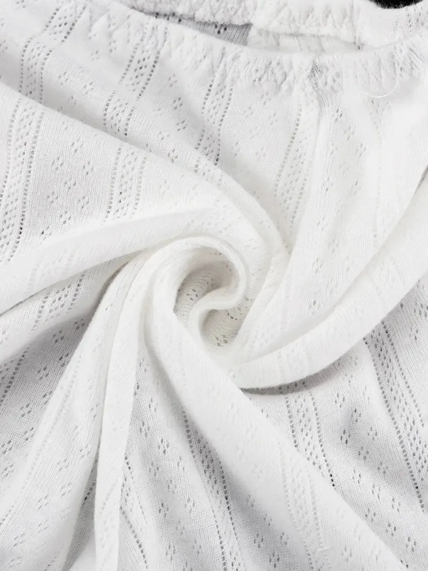Sleepwear Set Spaghetti Strap Pajamas Crop Top