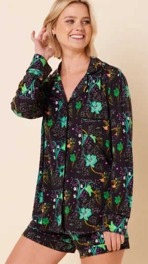 Stargazer Pima Knit Long-Sleeved Short Set