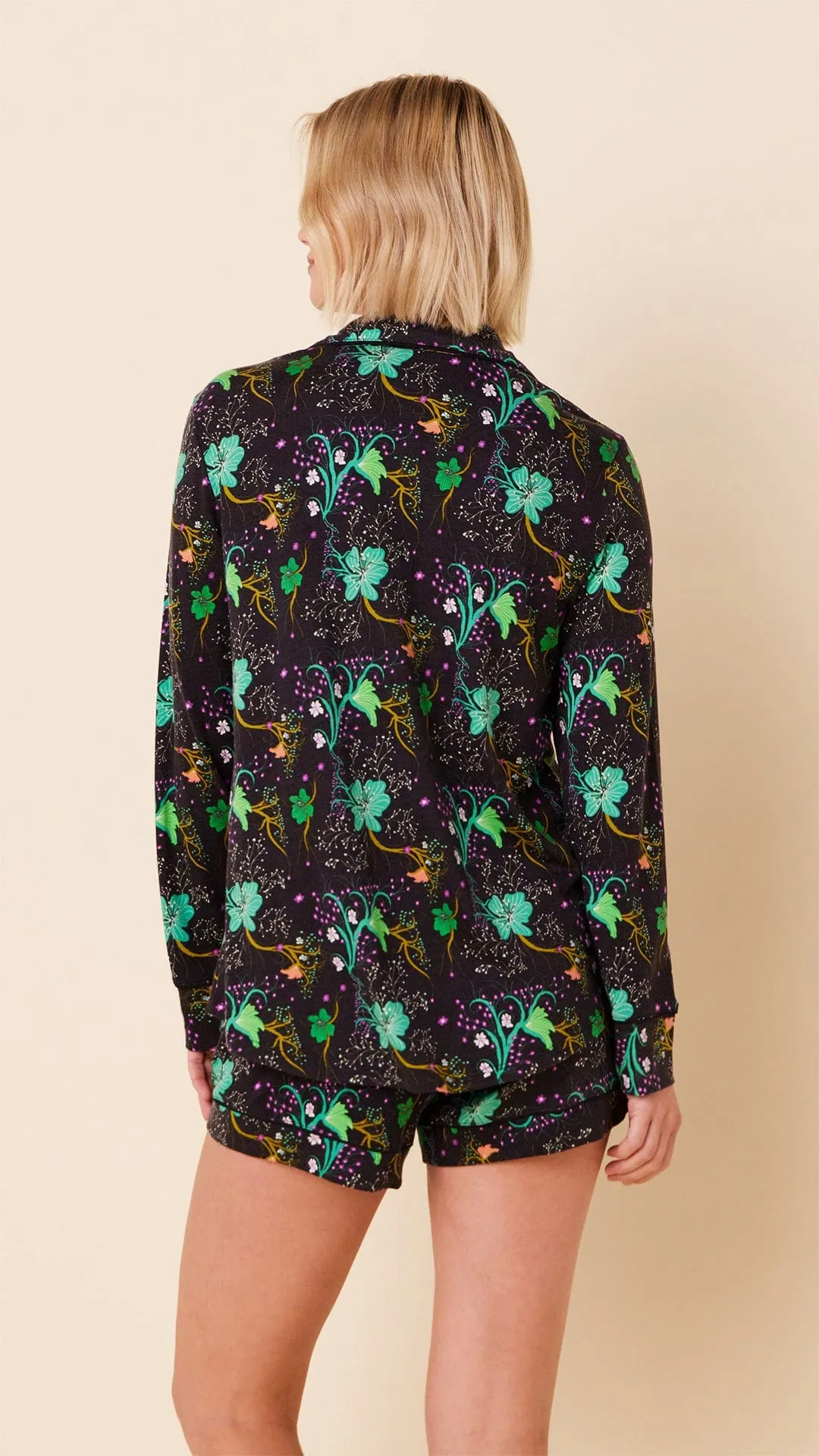 Stargazer Pima Knit Long-Sleeved Short Set