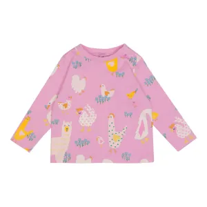 Stella McCartney Kids Animal Pattern All-Over Long-Sleeve T-shirt