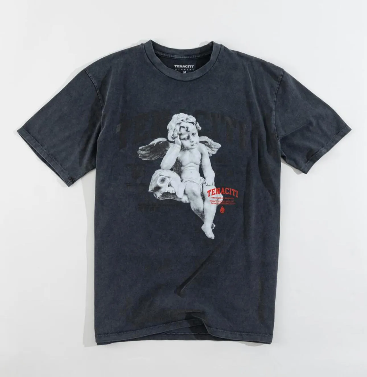 Tenaciti Angel wing Tee VINTAGE grey