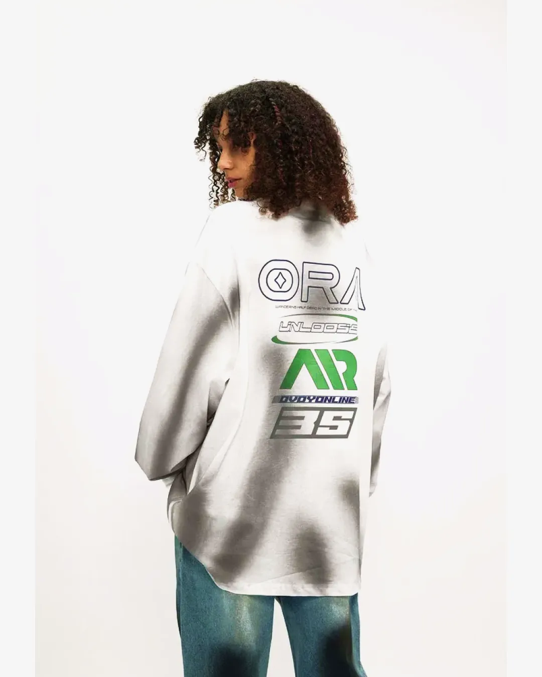 Unloose Dirt Track Racing Graphic Long Sleeve T-Shirt
