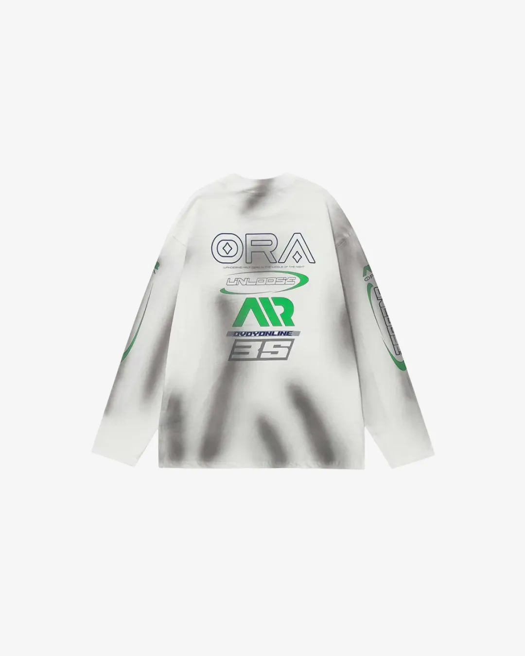 Unloose Dirt Track Racing Graphic Long Sleeve T-Shirt