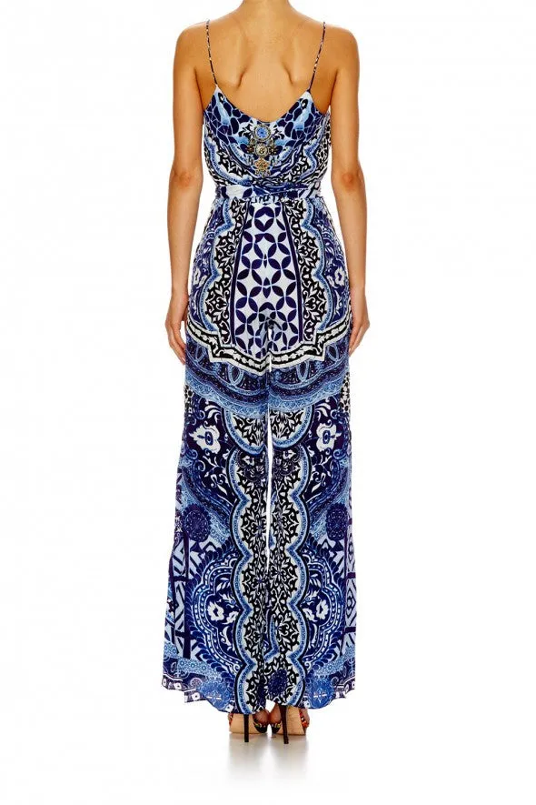 Wide Leg Jumpsuit W/ Belt- Under The Medina Moon