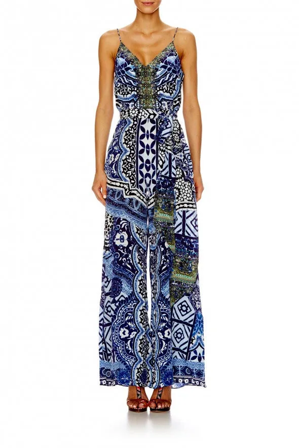 Wide Leg Jumpsuit W/ Belt- Under The Medina Moon
