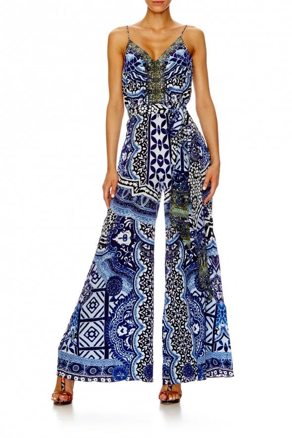 Wide Leg Jumpsuit W/ Belt- Under The Medina Moon