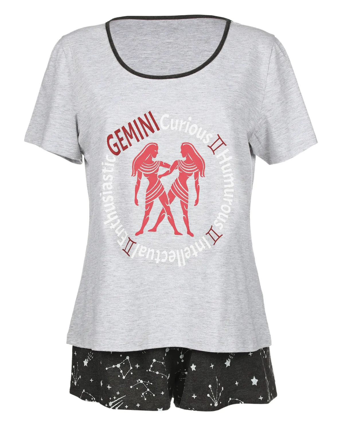 Women's Gemini Zodiac Sign PJ Short Set
